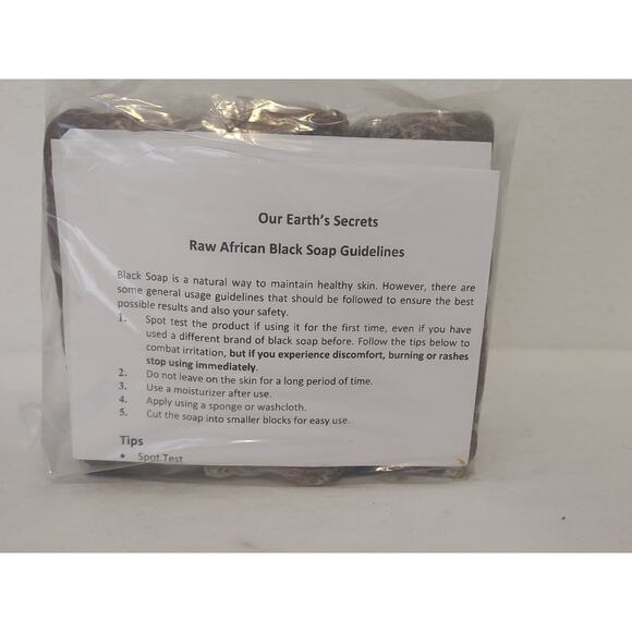 Raw African Black Soap from Ghana 3 Bars 1 Pound Each - Picture 5 of 7